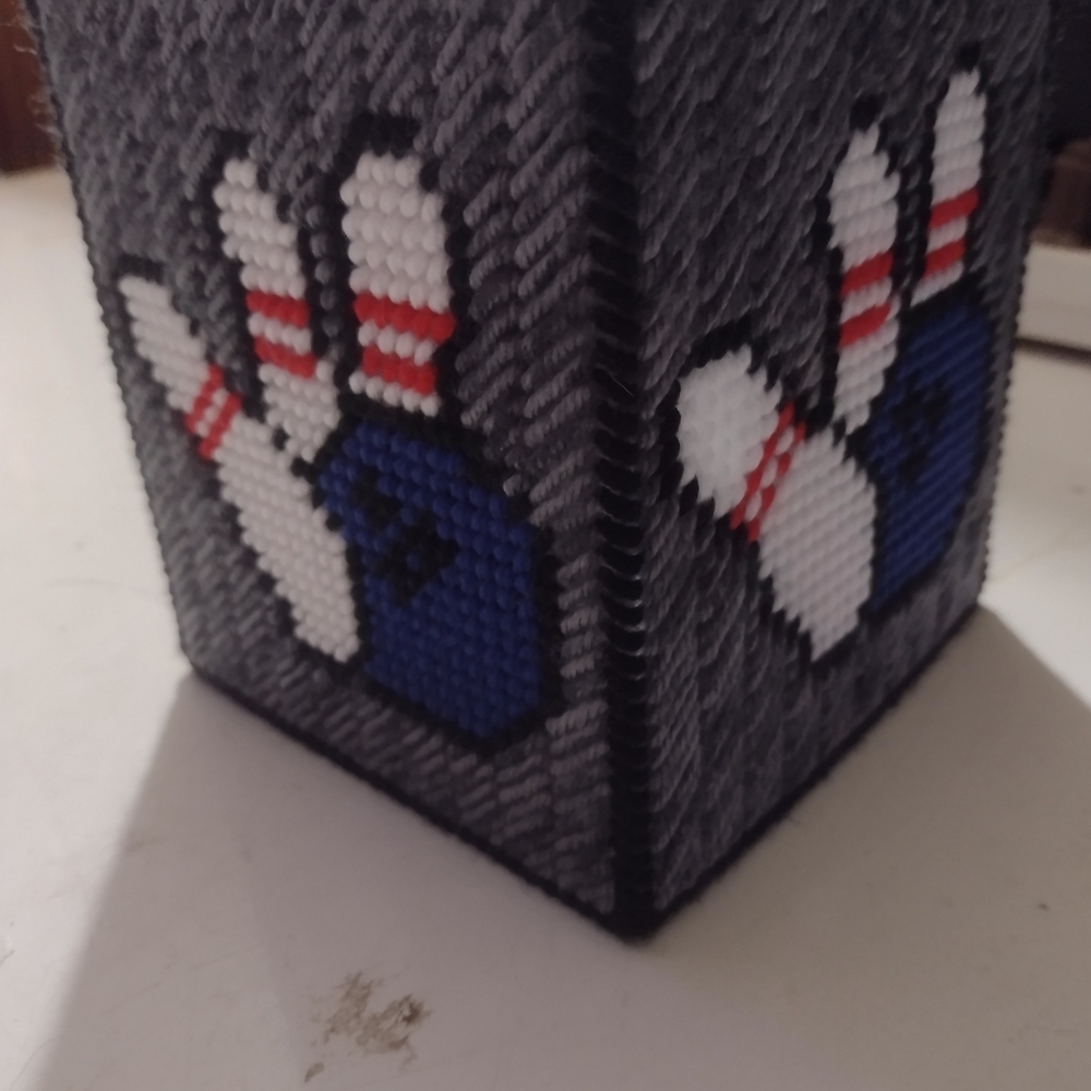 Bowling tissue box cover